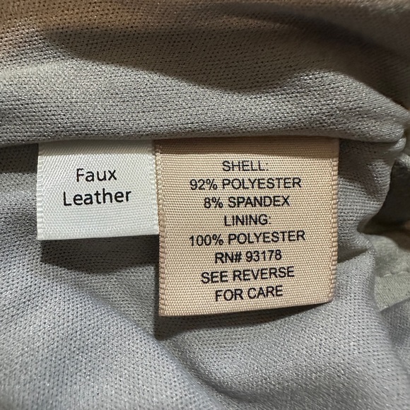 Philosophy Gray Zip Front Faux Leather Moto Vest Zippered Pockets Medium New NWT - Picture 15 of 16